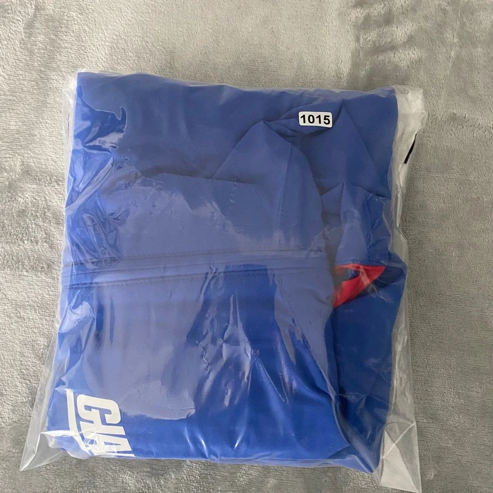 Nike New York Giants Hoodie Mens 2XL Blue Red Quarter Zip NFL Windbreaker Jacket